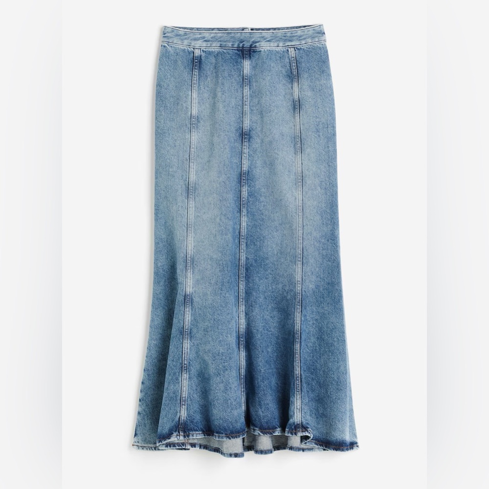 Flared -hem denim skirt 6